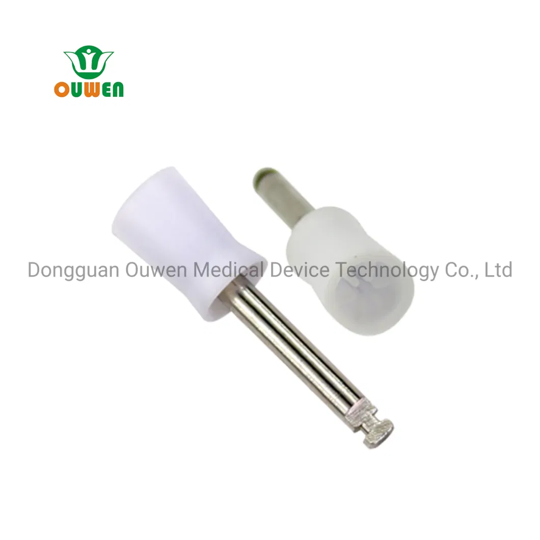 Ouwen Brand ISO13485 CE FDA Certificate Long Dental Polishing Brush Dental Soft Silicone Brush Latch Six Pages Slicone Cup Brush