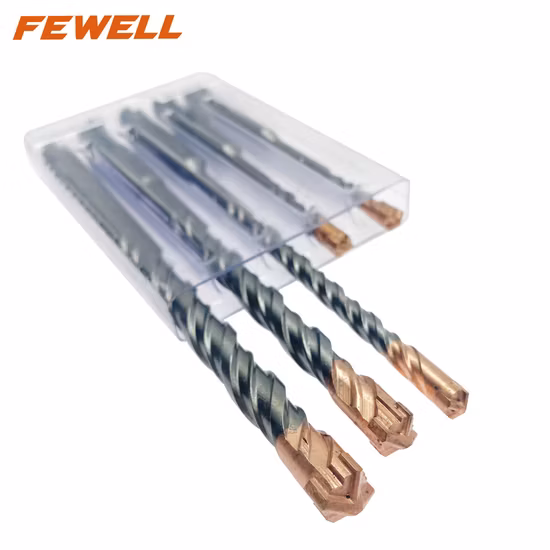 Set di punte da trapano elettriche per martello rotante SDS Plus di grado premium da 5 pezzi 6X110mm 6.5X110mm 6.5X160mm 10X160mm 12X160mm per calcestruzzo granito